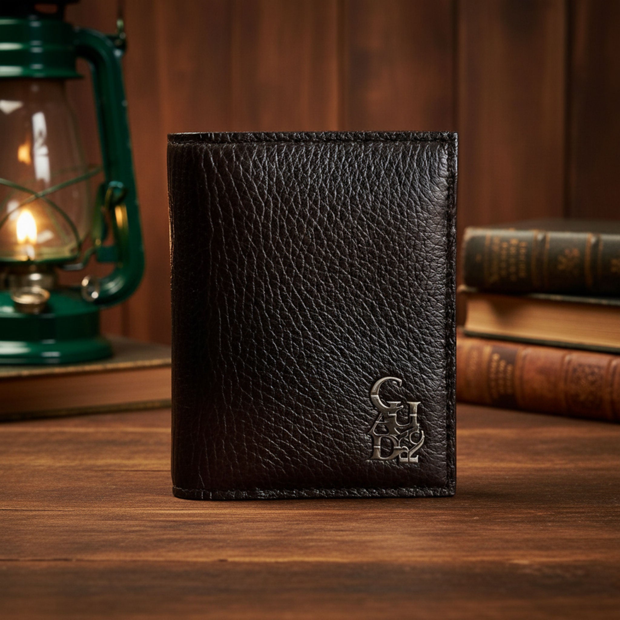 Cartera Cuadra de Piel de Venado Color Negro y Café